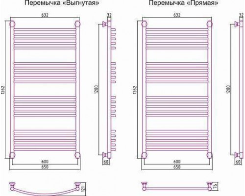 Сунержа Богема Полотенцесушитель водяной 60x120h, цвет: без покрытия 00-0221-1260 Сунержа Богема Полотенцесушитель водяной 60x120h, цвет: без покрытия 00-0221-1260