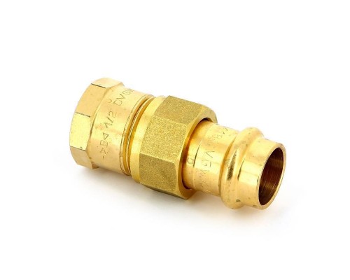Муфта пресс-В IBP 18 х 1/2" с разъемным соединением бронза Муфта пресс-В IBP 18 х 1/2" с разъемным соединением бронза