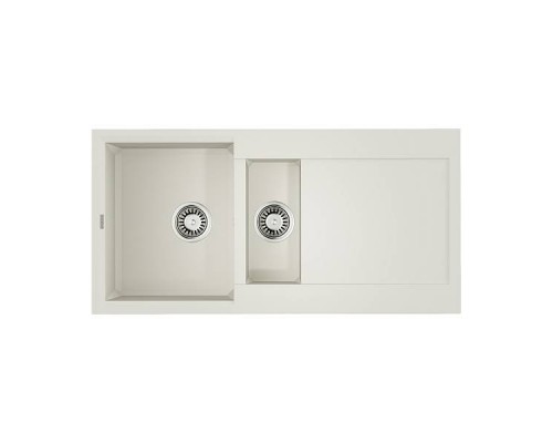Omoikiri Sakaime 100-2-WH Кухонная мойка Tetogranit 100x50 см, цвет: белый 4993895