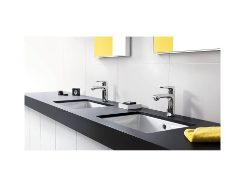 Смеситель для раковины HansGrohe 110 HG Metris однорычажный со сливным гарнитуром хром