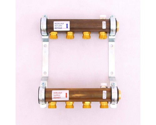 Нерегулируемая коллекторная группа HKV/A WATTS Ind 1"x3/4"ЕК 4 выхода