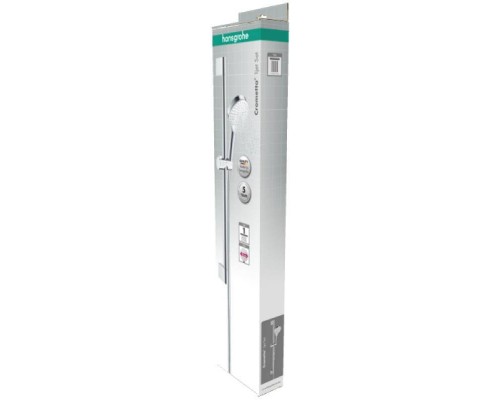 Душевой гарнитур HansGrohe HG Crometta 1jet со штангой 65 см белый/хром