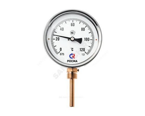 Термометр биметалл БТ-32.211 120С Дк63 L=64 G1/2" рад Росма 00000002444