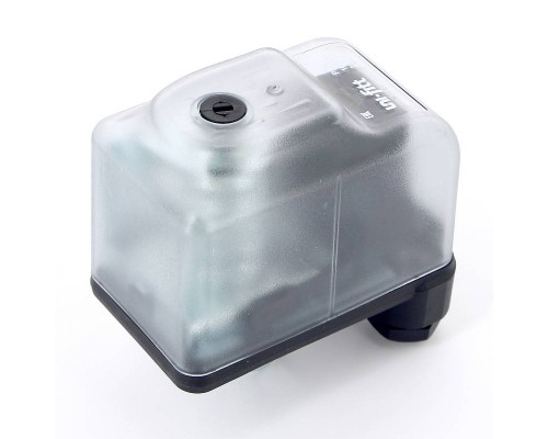 Реле давления UNI-FITT PM 5 с накидной гайкой 1/4", 1-5 бар, в прозрачном корпусе с градуированной шкалой