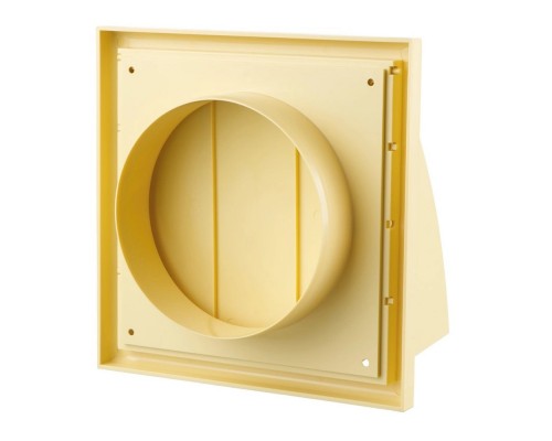 Вывод стенной Дубль с обратным клапаном 175х175 с выходом 125 МВ 122 ВК беж.