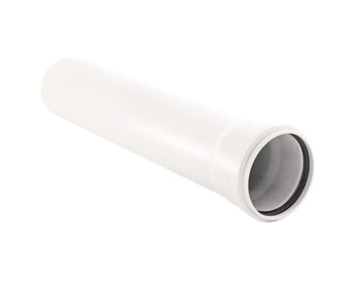 Труба канализационная бесшумная ПП 110* 500 мм с раструбом белая (уп.20 шт) РТП