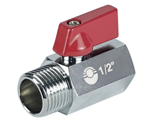 Кран шаровый "MINI" ВН внутренняя резьба 1/2" никелированный VALFEX (VF.331.NB.012)