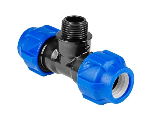 Тройник ПНД компрессионный НР 25*3/4" наружная резьба (VALFEX)