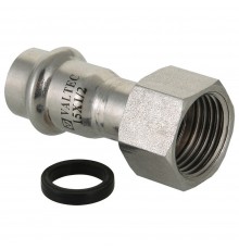 Соединитель из нержавеющей стали ВР 15х3/4 с накидной гайкой Valtec, (VTi.908) (уп. 5 шт)