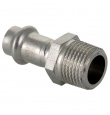 Соединитель из нержавеющей стали НР 18х3/4 с наружной резьбой Valtec, (VTi.901) (уп. 5 шт)