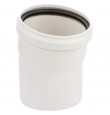 Отвод канализационный бесшумный ПП 110*15гр. мм СИНИКОН КОМФОРТ с раструбом белый (уп.20 шт)