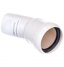 Отвод канализационный бесшумный ПП 50*30гр. мм СИНИКОН КОМФОРТ с раструбом белый (уп.50 шт)