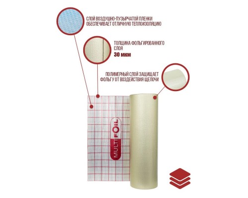 Изоляция MULTIFOIL отражающая 1,2*25 (рулон 30м2)