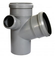 Крестовина двухлоскостная канализ. ПП 110* 50*50*67гр. мм с растр. сер. Синикон стандарт (Valsir)