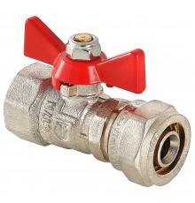 Кран шаровый под обжим ВР внутренняя резьба 16*1/2" (Valtec VT.342) уп 14 шт