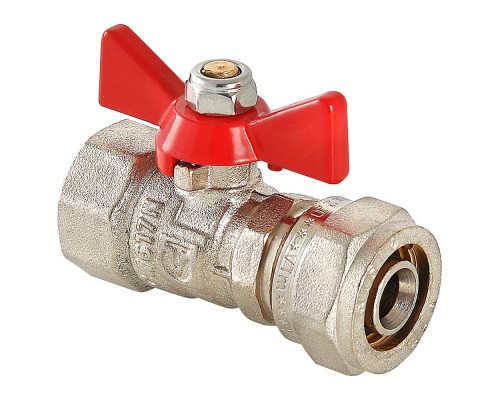 Кран шаровый под обжим ВР внутренняя резьба 16*1/2" (Valtec VT.342) уп 14 шт