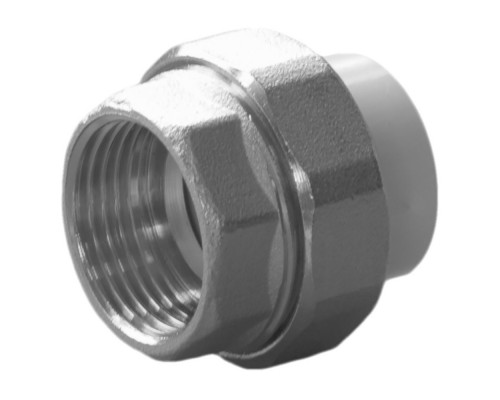 Муфта комбинированная полипропиленовая разъемная PPRC ВР 20х3/4" внутренняя резьба, белая