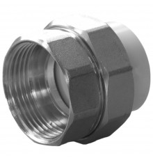 Муфта комбинированная полипропиленовая разъемная PPRC ВР 32х3/4" внутренняя резьба, белая