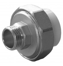 Муфта комбинированная полипропиленовая разъемная PPRC НР 40х1 1/4" наружная резьба, белая