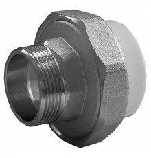 Муфта комбинированная полипропиленовая разъемная PPRC НР 50х1 1/2" наружная резьба, белая