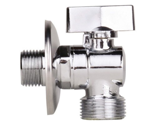Кран шаровый угловой для подключения сантехнических приборов НН НР 1/2*3/4 (JIF 261) уп 20 шт