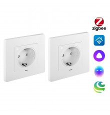Комплект две умные встраиваемые розетки HOMMYN 2RKNWOZ01W