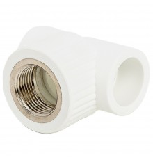 Тройник комбинированный ППР PPRC ВР 25х3/4" Lammin ВН резьба, белый (уп. 15 шт)