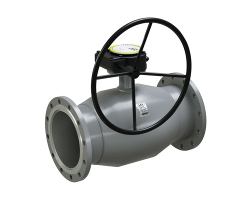 Кран шаровой стальной фланцевый LD Regula Ду125/100 Ру1,6 с редуктором, неполнопроходной