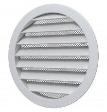 Решетка вентиляционная круглая D150 алюминиевая с фланцем D125, 12,5РКМ