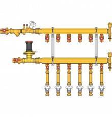 Узел коллекторный Giacomini отопления этажный, подкл. тип B3 1"1/4 x 3/4" / 4 (DN50), GE553Y954