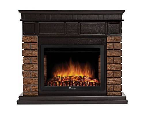 Портал Firelight Bricks Wood 25 камень коричневый, шпон темный дуб Портал Firelight Bricks Wood 25 камень коричневый, шпон темный дуб