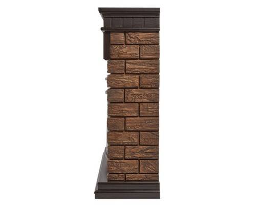 Портал Firelight Bricks Wood 25 камень коричневый, шпон темный дуб Портал Firelight Bricks Wood 25 камень коричневый, шпон темный дуб