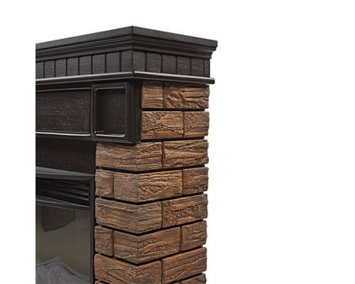 Портал Firelight Bricks Wood 25 камень коричневый, шпон темный дуб Портал Firelight Bricks Wood 25 камень коричневый, шпон темный дуб