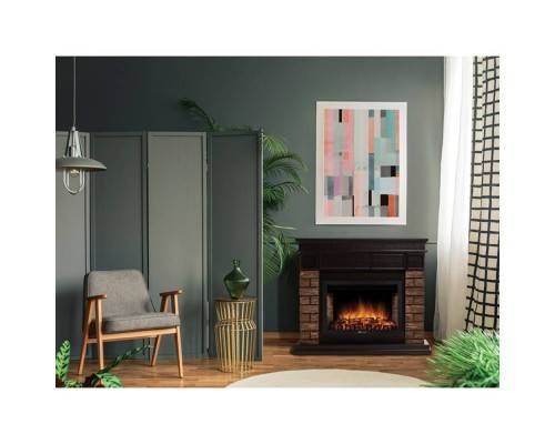 Портал Firelight Bricks Wood 25 камень коричневый, шпон темный дуб Портал Firelight Bricks Wood 25 камень коричневый, шпон темный дуб