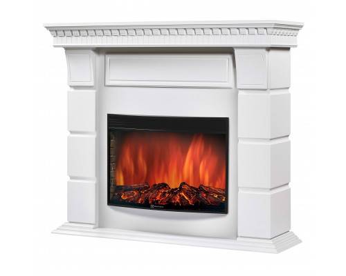 Каминокомплект: Очаг Electrolux Sphere Plus EFP/P-2720RLS с порталом Elegante 25 белый Каминокомплект: Очаг Electrolux Sphere Plus EFP/P-2720RLS с порталом Elegante 25 белый