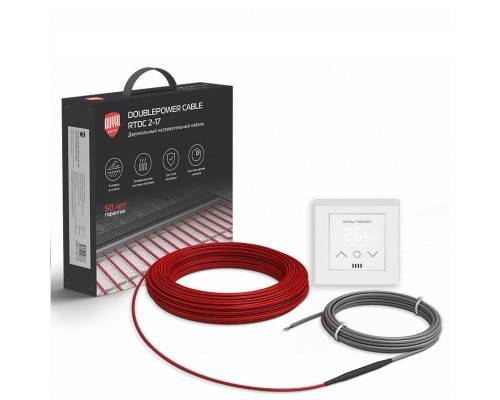 Кабель нагревательный Royal Thermo RTDC 2-17-2000 с терморегулятором RTS-16