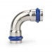 Угольник VARMEGA 90гр. двухраструбный Inox Press 28x28