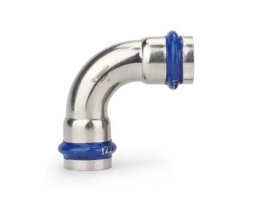 Угольник VARMEGA 90гр. двухраструбный Inox Press 35x35