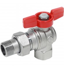 Кран шаровой Giacomini полнопроходной НГ угловой (Американка) 1/2" крас.бабочка, R789X003