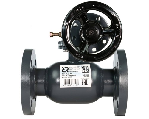 Кран шаровой РИДАН JIP-R Premium FF DN100 PN16 WG фланцевый, с рукояткой, неполнопроходной Кран шаровой РИДАН JIP-R Premium FF DN100 PN16 WG фланцевый, с рукояткой, неполнопроходной
