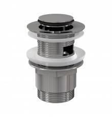 Водослив AlcaPlast для умывальника click/clack 5/4", цельномет. с большой заглушкой A390