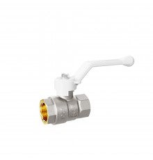 Кран шаровой латунный LD LD Pride 47.32.В-В.Р Ду32 Ру25 white (рычаг с бир)