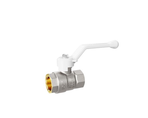 Кран шаровой латунный LD LD Pride 47.32.В-В.Р Ду32 Ру25 white (рычаг с бир)