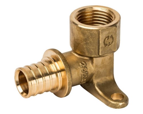 Угольник настенный с креплением 20xRp 1/2" аксиальный SFA-0009-002012 STOUT Угольник настенный с креплением 20xRp 1/2" аксиальный SFA-0009-002012 STOUT