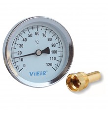 Термометр ViEiR с гильзой d-63 мм 1/2 х 120С YL18