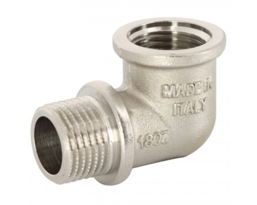 Угол Uni-Fitt НВ 1/2" с упором, никелированный Угол Uni-Fitt НВ 1/2" с упором, никелированный