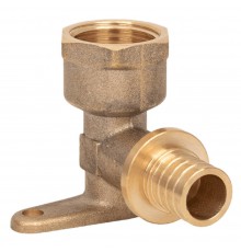 Уголок AQUALINK аксиальный с с настенным креплением ВР 16х1/2" (120/10)