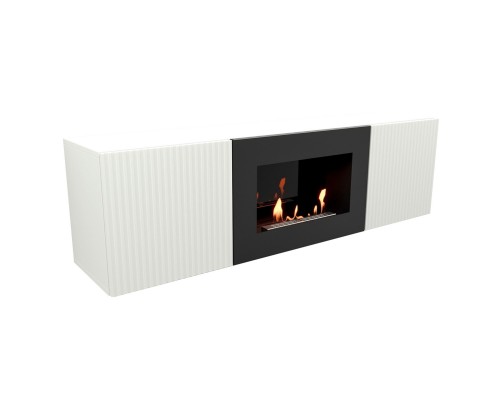 Каминокомплект: Тумба с биокамином Firelight BFP/P-1400L белая+набор керамических дров ель Каминокомплект: Тумба с биокамином Firelight BFP/P-1400L белая+набор керамических дров ель