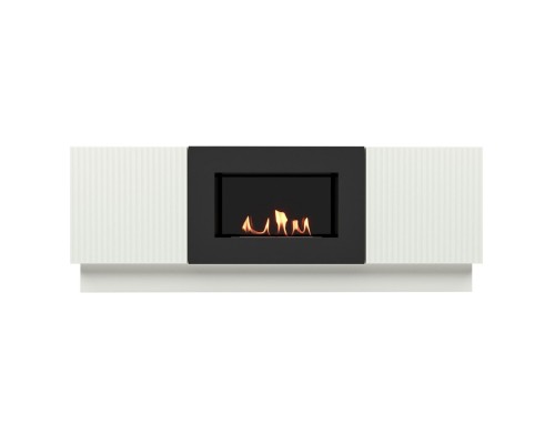 Каминокомплект: Тумба с биокамином Firelight BFP/P-1400L белая+набор керамических дров ель Каминокомплект: Тумба с биокамином Firelight BFP/P-1400L белая+набор керамических дров ель