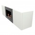 Каминокомплект: Тумба с биокамином Firelight BFP/P-1400L белая+набор керамических дров ель